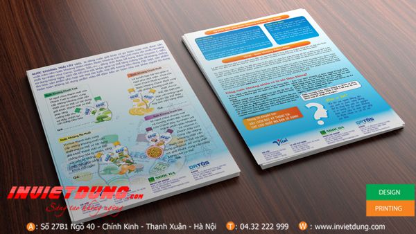 Mẫu tờ rơi nước khoáng thiên nhiên, nước uống tinh khiết